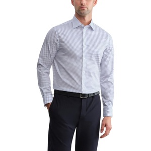 image:imageMichael Kors Mens Dress Shirt Ultra Wrinkle Free Stretch Regular FitNavy Print