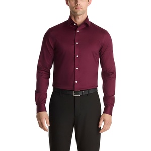 image:imageMichael Kors Mens Dress Shirt Ultra Wrinkle Free Stretch Slim FitDeep Red