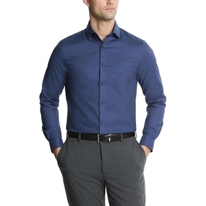 image:imageMichael Kors Mens Dress Shirt Ultra Wrinkle Free Stretch Slim FitNavy