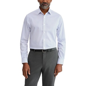image:imageMichael Kors Mens Dress Shirt Ultra Wrinkle Free Stretch Slim FitNavy Print