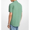 image:imageMichael Kors Mens Short Sleeve Linen Striped Classic Fit ShirtPine Green