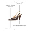 image:imageMichael Kors Womens Electra Sling PumpChocolateVachetta Leather