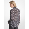 image:imageMichael Kors Womens Pleat Bow BlouseGunmetal