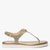 image:imageMichael Kors Womens Val Thong SandalPale Gold