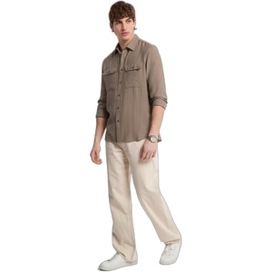 image:imageMichael Kors Mens Long Sleeve Two Pocket Crepe ShirtChestnut