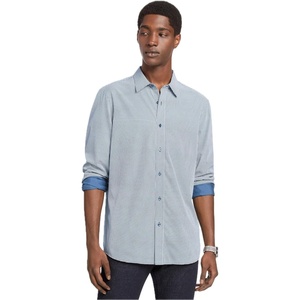 image:imageMichael Kors Mens Printed Long Sleeve Woven Shirt Classic FitGeo PrintFrench Blue
