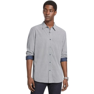 image:imageMichael Kors Mens Printed Long Sleeve Woven Shirt Classic FitGeo PrintMidnight