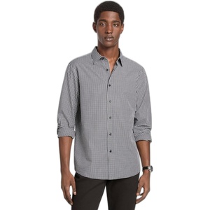 image:imageMichael Kors Mens Printed Long Sleeve Woven Shirt Classic FitGingham PrintBlack