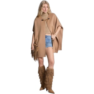 image:imageMichael Kors Womens Doublefaced Wool CapeDark Camel