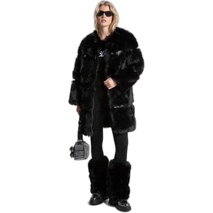 image:imageMichael Kors Womens Faux Fur Long CoatBlackBlack