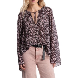 image:imageMichael Kors Womens Floral VNeck TopDusty Rose