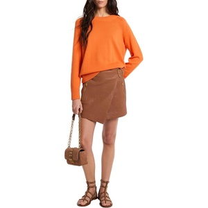 image:imageMichael Kors Womens Leather Wrap Mini SkirtLuggage