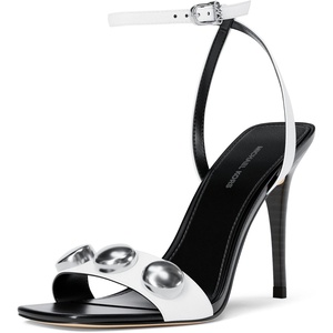 image:imageMichael Kors Womens Liana Mid Heel SandalDome StudsOptic White