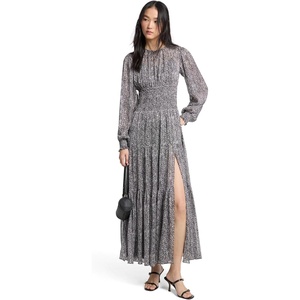 image:imageMichael Kors Womens Long Sleeve Smock Maxi DressBlackBone