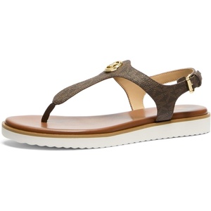 image:imageMichael Kors Womens Val Thong SandalSignature Coated TwillBrown