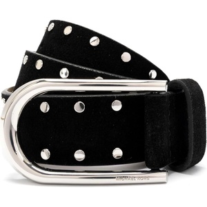 image:imageMichael Kors Womens 125 Inch Studded Belt Stylish amp Versatile Accessory for Everyday WearBlackSilver