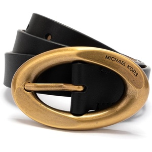image:imageMichael Kors Womens 25mm Non Reversible BeltBlackAntique Gold