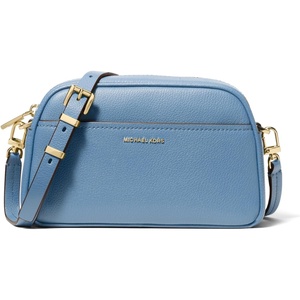image:imageMichael Kors Womens Jet Set Small Camera CrossbodyGoldtone HardwareEmbossed Goat LeatherFrench Blue