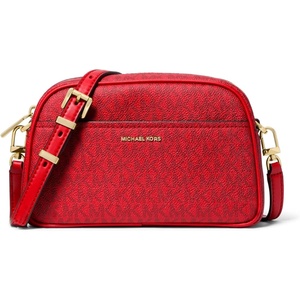 image:imageMichael Kors Womens Jet Set Small Camera CrossbodyGoldtone HardwarePuffy Metallic NylonCrimson Multi