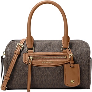 image:imageMichael Kors Womens Jet Set Travel Extra Small Duffle CrossbodyMk SignatureBrownAcorn