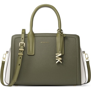 image:imageMichael Kors Womens Laila Medium SatchelGoldtone HardwareTricolor Embossed LeatherIvy Multi