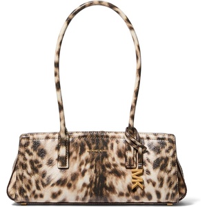 image:imageMichael Kors Womens Laila Small Shoulder Tote BagGoldtone HardwarePrinted Bobcat LeatherBurnt Khaki