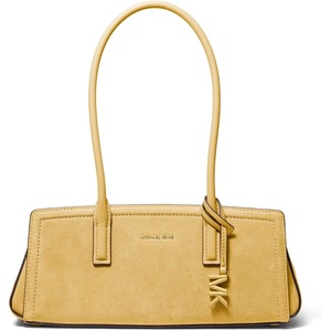 image:imageMichael Kors Womens Laila Small Shoulder Tote BagGoldtone HardwareSuede LeatherChartreuse