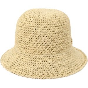 image:imageMichael Kors Womens Straw Bucket Hat Stylish amp Versatile Accessory for Everyday WearNatural