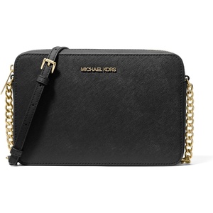 image:imageMichael Kors Womens Jet Set Large Crossbody BagGoldtone HardwareSaffiano LeatherBlack