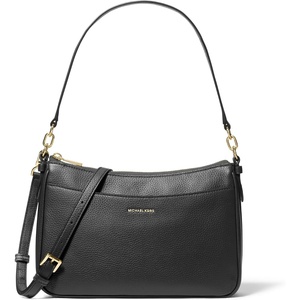 image:imageMichael Kors Womens Jet Set Top Zip Pochette Crossbody BagGoldtone HardwarePebble LeatherBlack