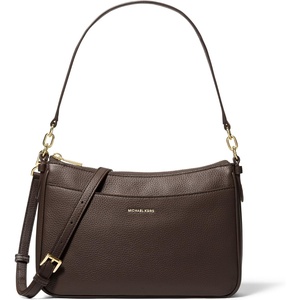 image:imageMichael Kors Womens Jet Set Top Zip Pochette Crossbody BagGoldtone HardwarePebble LeatherChocolate