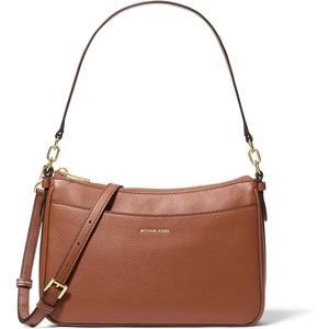 image:imageMichael Kors Womens Jet Set Top Zip Pochette Crossbody BagGoldtone HardwarePebble LeatherLuggage
