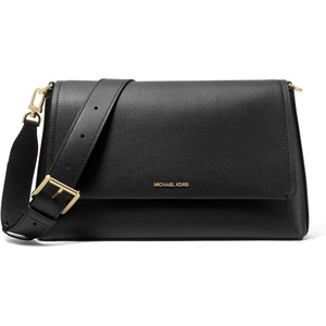 image:imageMichael Kors Womens Nessa Large MessengerGoldtone HardwareBlack
