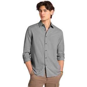 image:imageMichael Kors Mens Long Sleeve Vertical Check ShirtBlack