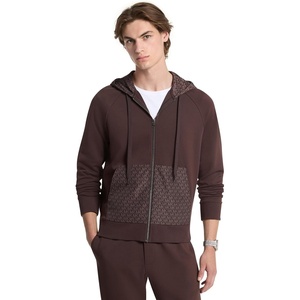 image:imageMichael Kors Mens Mk Signature Logo Full Zip HoodieChocolate