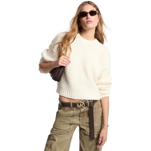 image:imageMichael Kors Womens Boucle Wool Shaker SweaterBone