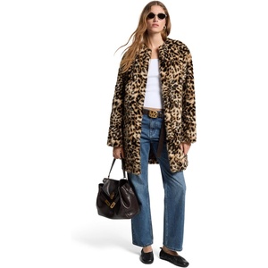 image:imageMichael Kors Womens Faux Fur CoatLeopardDark Camel
