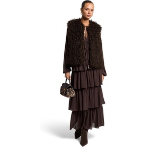 image:imageMichael Kors Womens Faux Fur VestChocolate