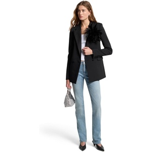 image:imageMichael Kors Womens Feather Pin Tuxedo BlazerBlack