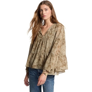 image:imageMichael Kors Womens Long Sleeve Tier Tie Neck BlouseDuffle