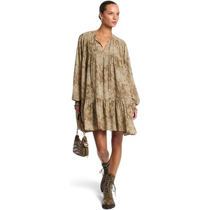 image:imageMichael Kors Womens Long Sleeve Tiered Mini DressDuffle