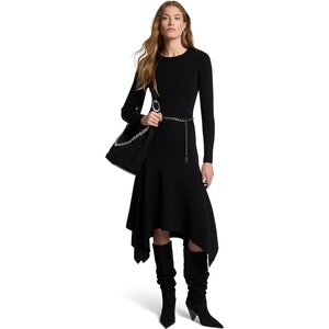 image:imageMichael Kors Womens Merino Handkerchief Hem DressBlack