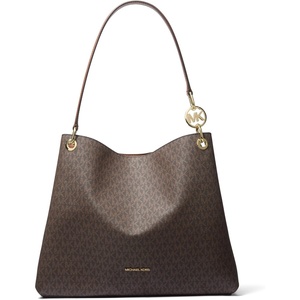 image:imageMichael Kors Womens Christina Large Shoulder BagGoldtone HardwareMk SignatureBrown