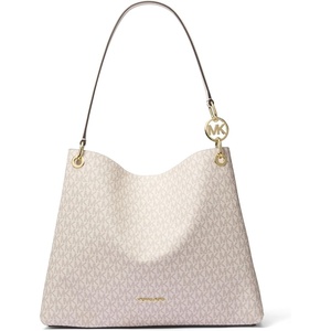 image:imageMichael Kors Womens Christina Large Shoulder BagGoldtone HardwareMk SignatureLight Cream Multi
