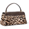 image:imageMichael Kors Womens Hamilton Moderne Extra Small Flap Crossbody GoldTone HardwareLeopard Haircalf LeatherBurnt Khaki