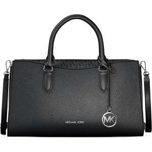 image:imageMichael Kors Womens Arden Medium Topzip SatchelSilvertone HardwarePebble LeatherBlack