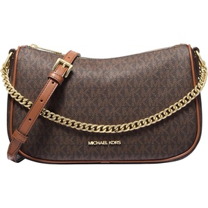 image:imageMichael Kors Womens Carmela Medium Convertible Crossbody BagGoldtone HardwareMk SignatureBrown