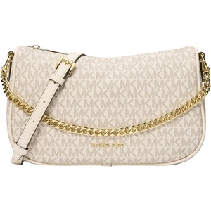 image:imageMichael Kors Womens Carmela Medium Convertible Crossbody BagGoldtone HardwareMk SignatureLight Cream