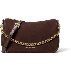image:imageMichael Kors Womens Carmela Medium Convertible Crossbody BagGoldtone HardwareSuedeNutmeg