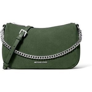 image:imageMichael Kors Womens Carmela Medium Convertible Crossbody BagSilvertone HardwareSuedeAmazon Green